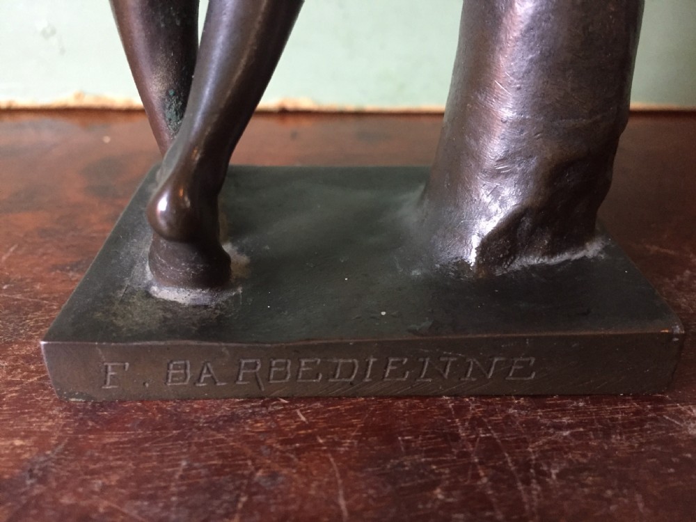 Fine pair of C19th 'Grand Tour' souvenir bronze reductions  , after the antique , of the Capitoline fauns by Barbedienne. View XIV