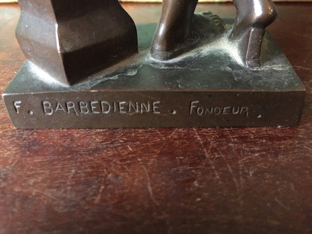 Fine pair of C19th 'Grand Tour' souvenir bronze reductions  , after the antique , of the Capitoline fauns by Barbedienne. View XV
