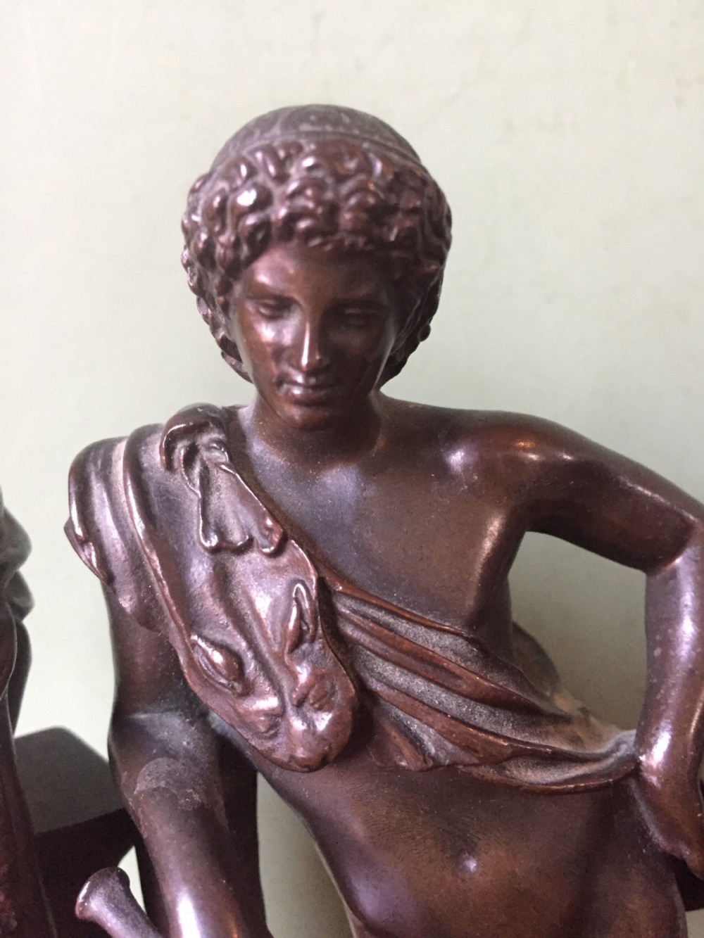 Fine pair of C19th 'Grand Tour' souvenir bronze reductions  , after the antique , of the Capitoline fauns by Barbedienne. View XIX