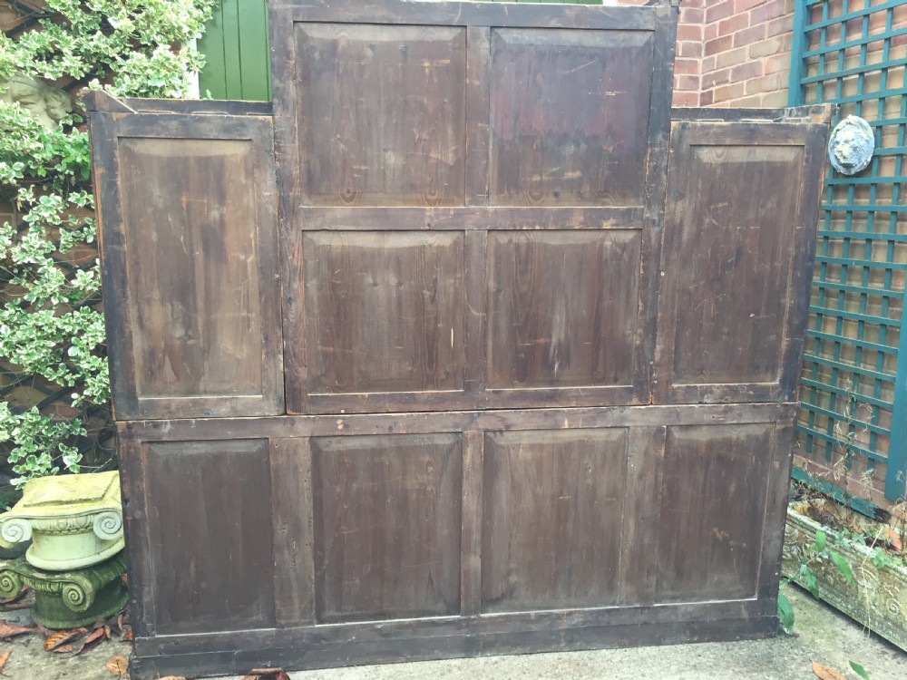 Early C19th Regency period mahogany 'break-front'  library bookcase. View XVI