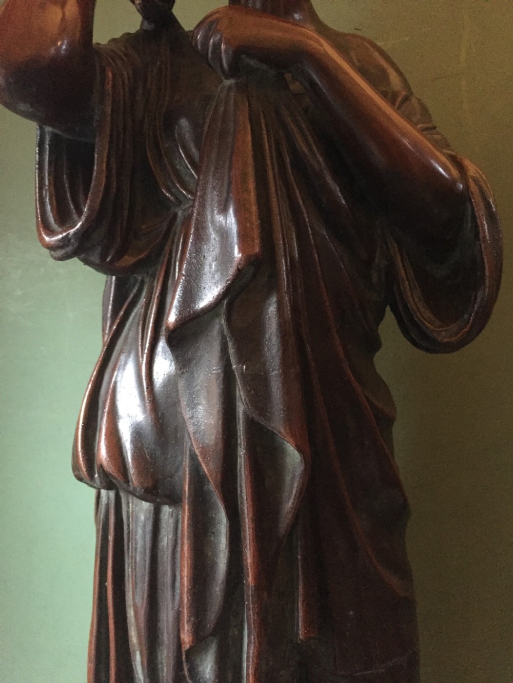 Interesting and decorative classical C19th bronzed ‘electrotype’ copper-clad study ,after the antique , of Diane de Gabies. View IX