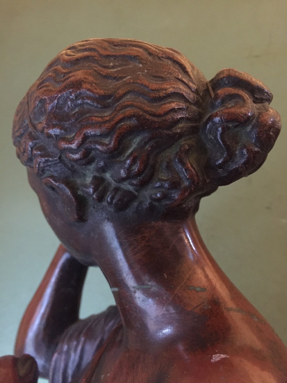 Interesting and decorative classical C19th bronzed ‘electrotype’ copper-clad study ,after the antique , of Diane de Gabies. View XII