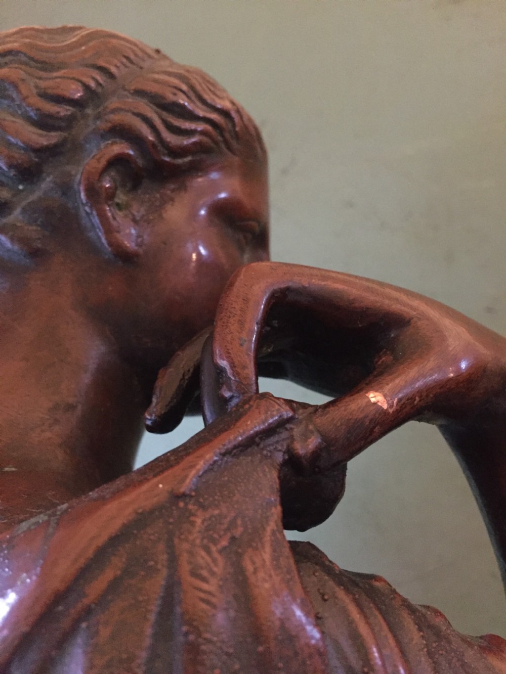 Interesting and decorative classical C19th bronzed ‘electrotype’ copper-clad study ,after the antique , of Diane de Gabies. View XIV
