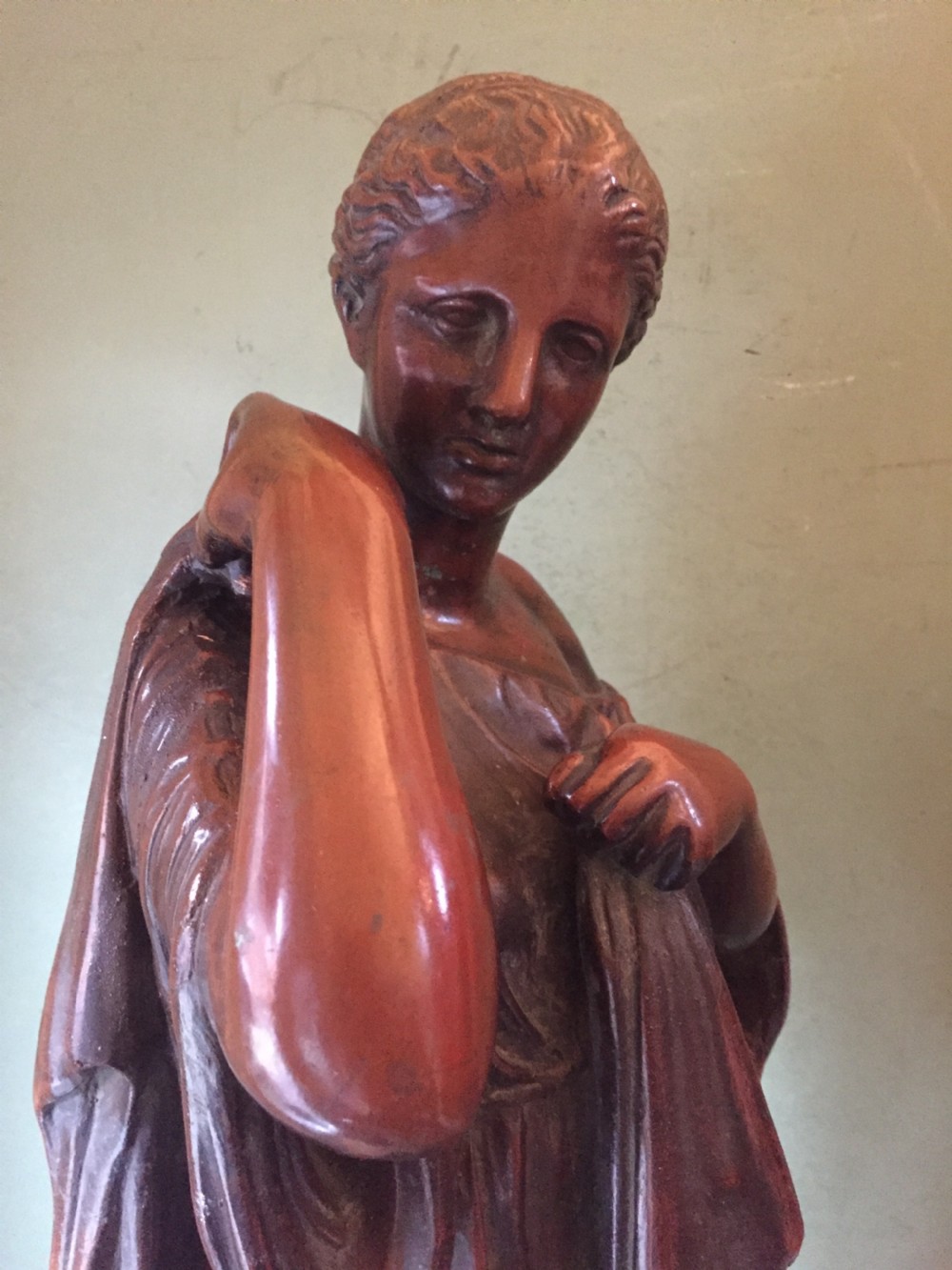 Interesting and decorative classical C19th bronzed ‘electrotype’ copper-clad study ,after the antique , of Diane de Gabies. View XV