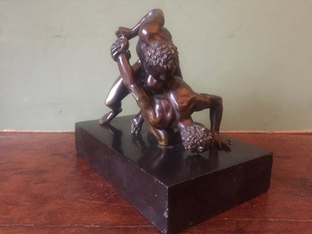Rare early C19th Italian 'Grand Tour' souvenir bronze reduction sculpture, after the antique, of 