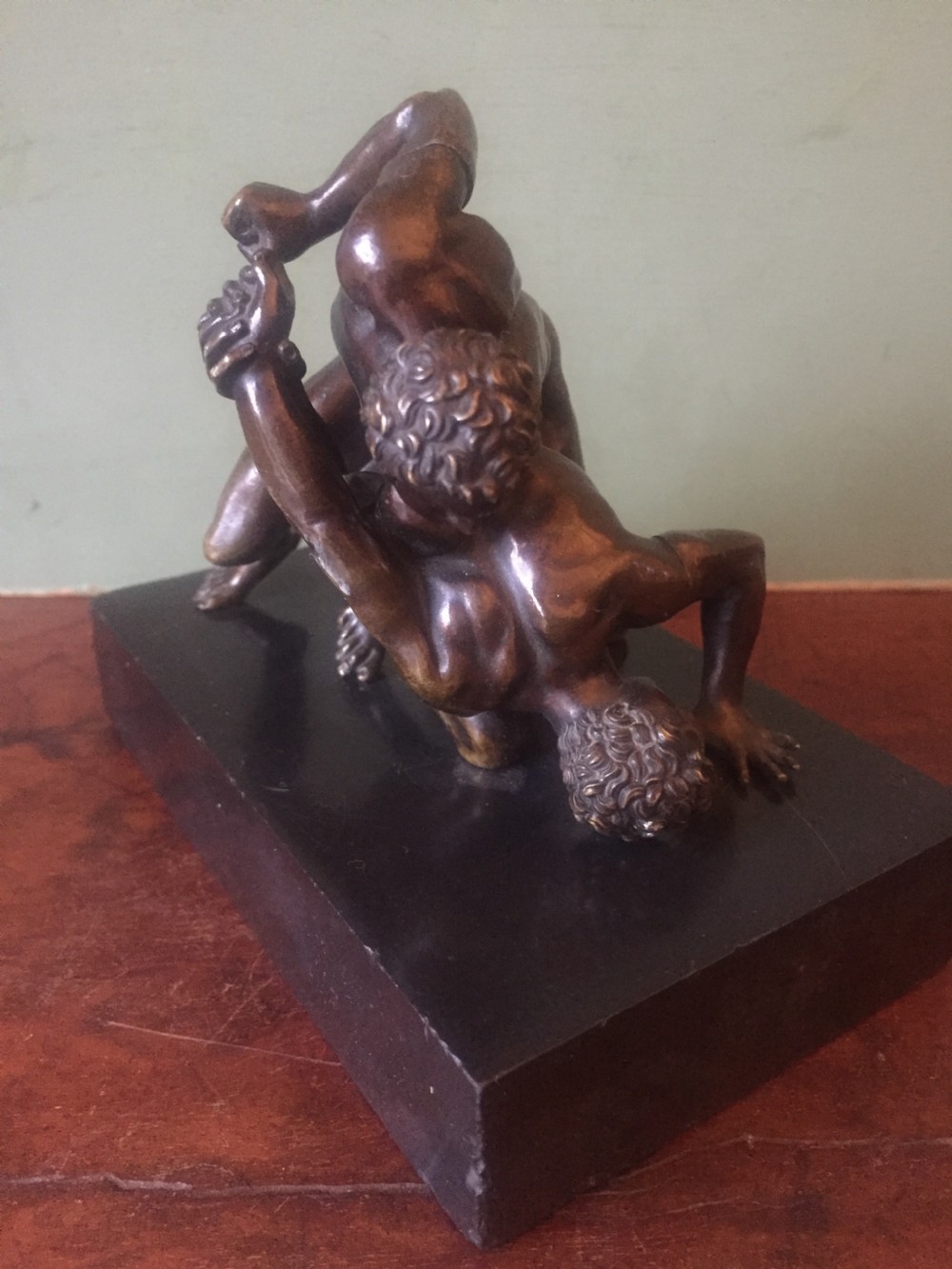 Rare early C19th Italian 'Grand Tour' souvenir bronze reduction sculpture, after the antique, of 