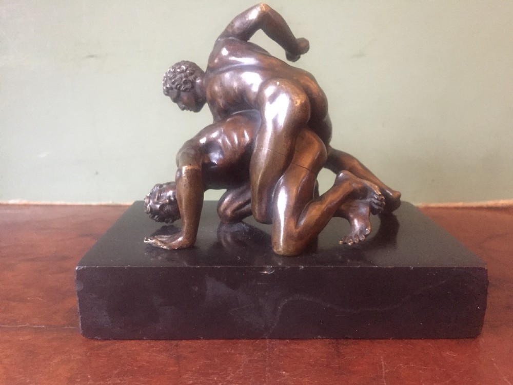 Rare early C19th Italian 'Grand Tour' souvenir bronze reduction sculpture, after the antique, of 