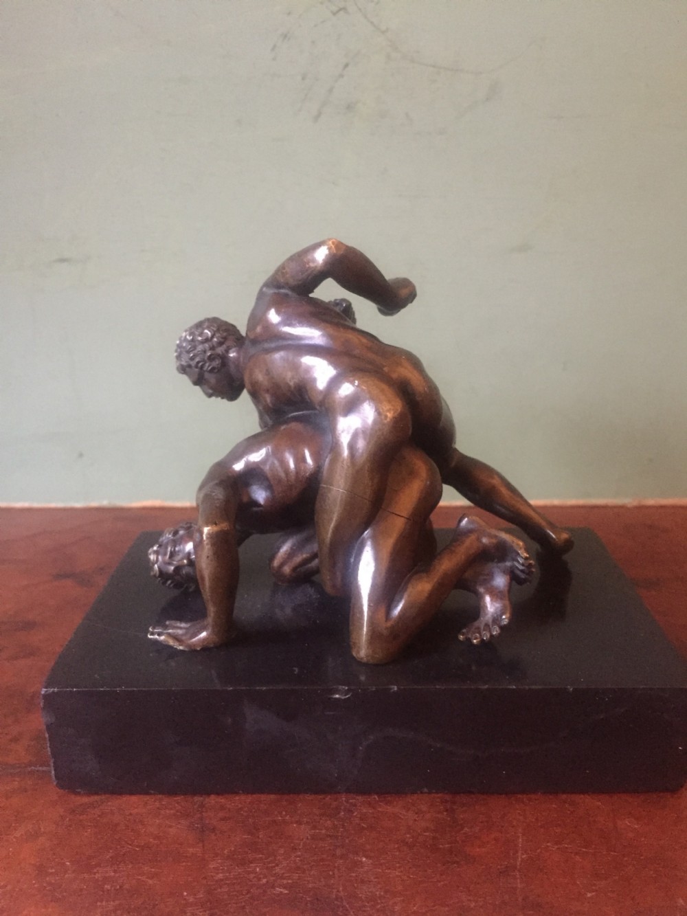 Rare early C19th Italian 'Grand Tour' souvenir bronze reduction sculpture, after the antique, of 