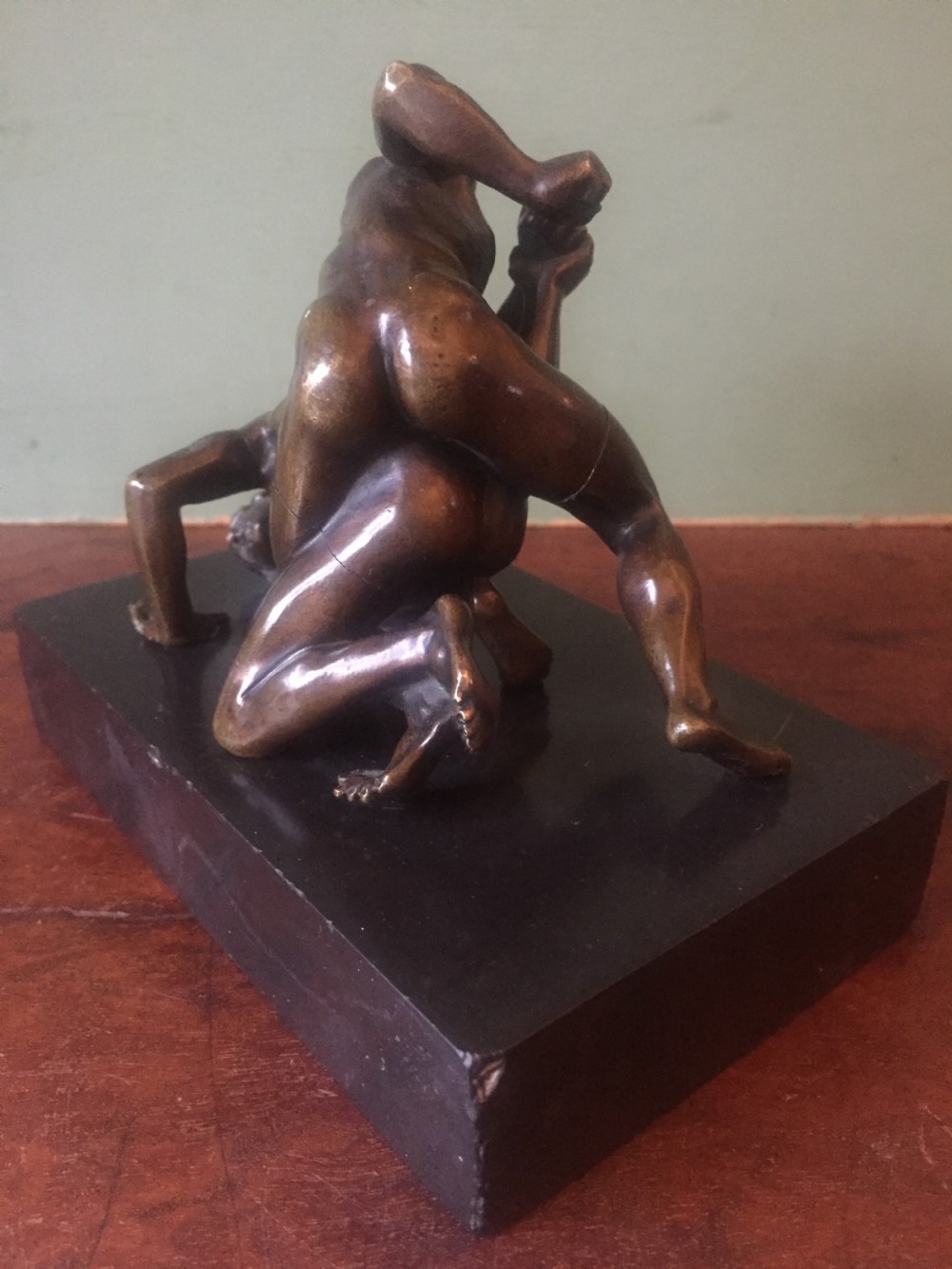Rare early C19th Italian 'Grand Tour' souvenir bronze reduction sculpture, after the antique, of 
