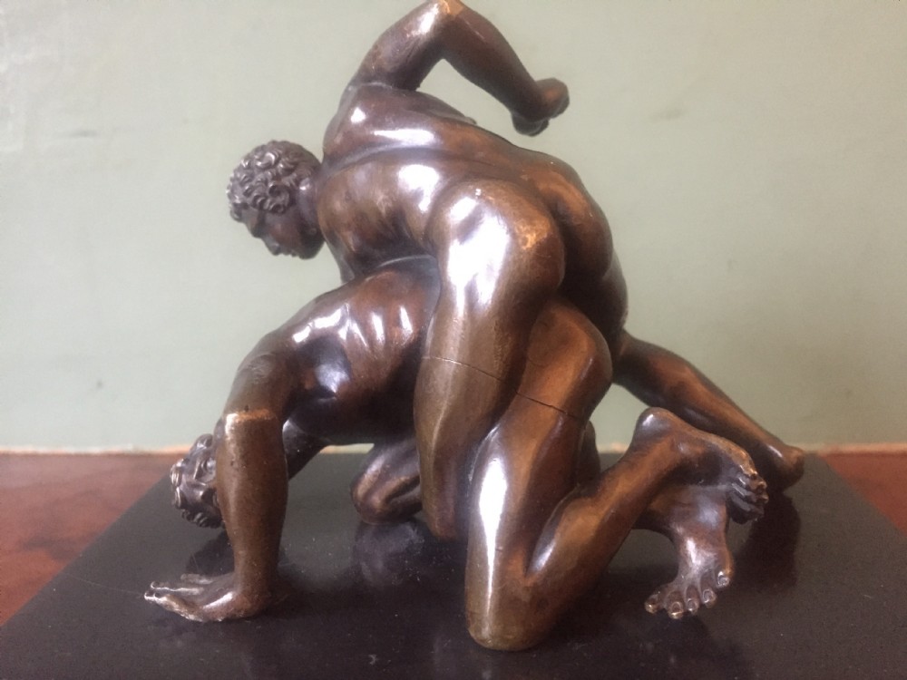 Rare early C19th Italian 'Grand Tour' souvenir bronze reduction sculpture, after the antique, of 