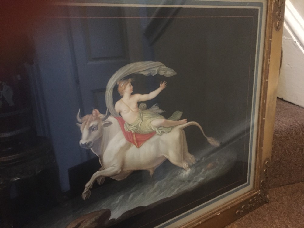 Pair of early C19th Italian gouache paintings in gilt frames after Guilio Romano attributed to Michelangelo Maestri . View VI
