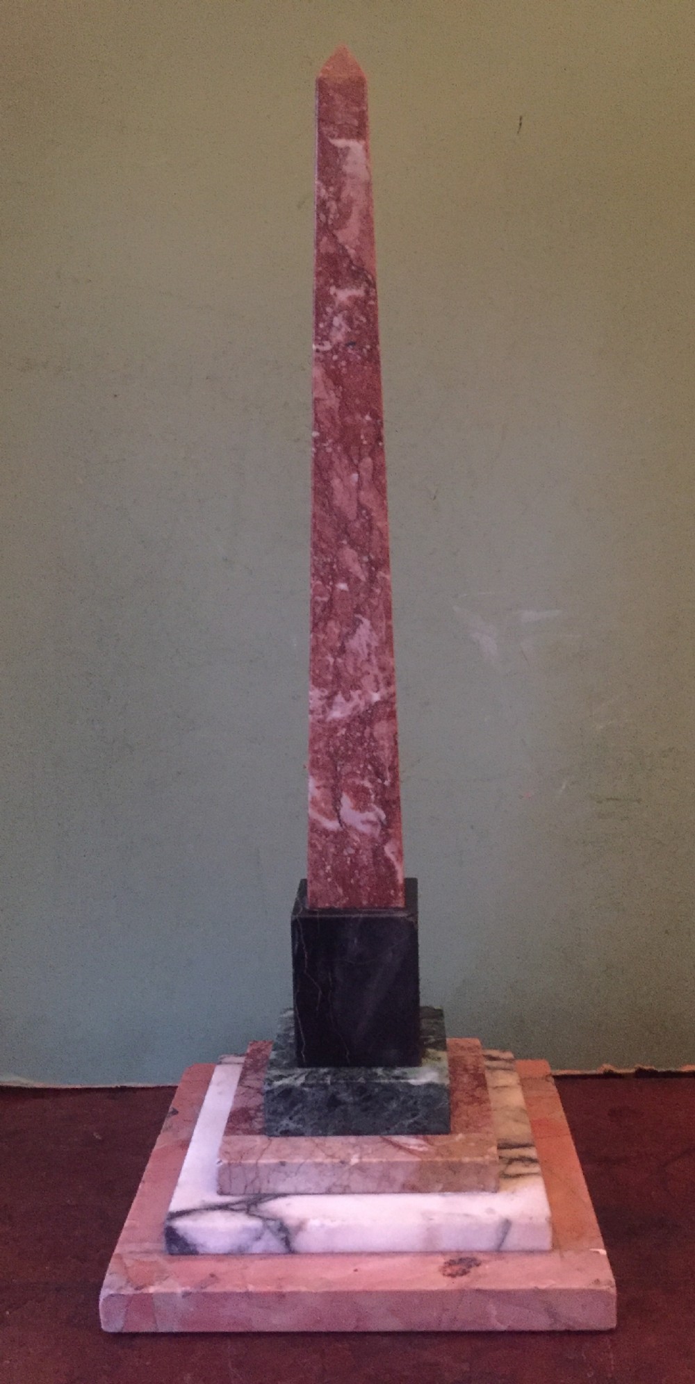 C19th Italian specimen marble obelisk.