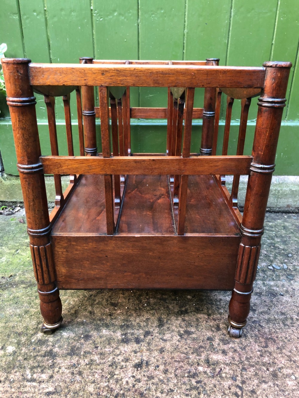 Early C19th Regency period mahogany Canterbury in the manner of Gillows of Lancaster and London. View VI