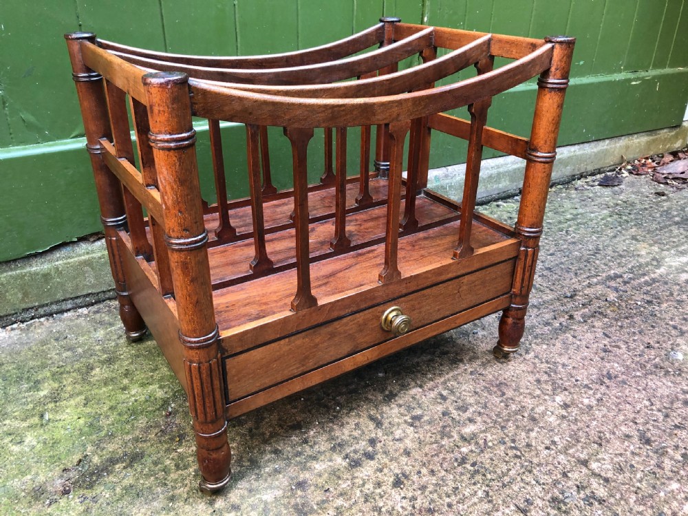 Early C19th Regency period mahogany Canterbury in the manner of Gillows of Lancaster and London. View VIII