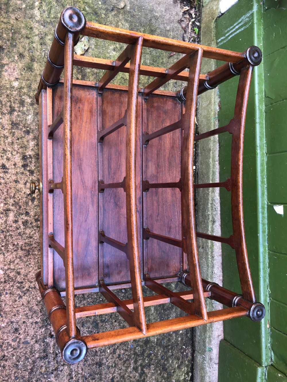 Early C19th Regency period mahogany Canterbury in the manner of Gillows of Lancaster and London. View XII
