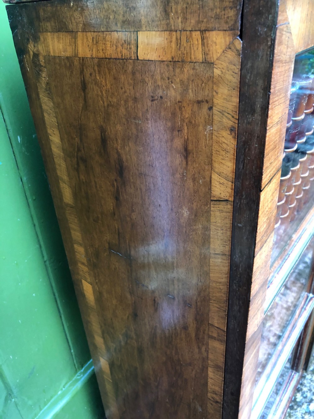 Early C19th Regency period rosewood and mahogany glazed ‘dwarf ‘ bookcase cabinet. View XVI