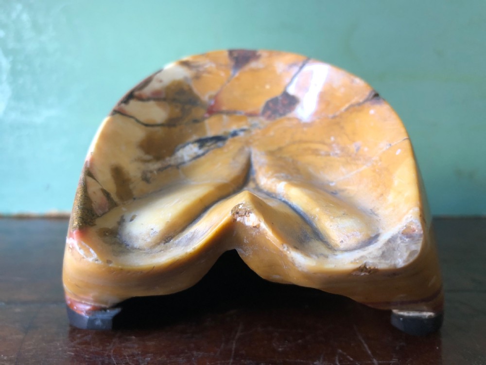 Unusual late C19th carved Italian marble desk-top paperweight of a horse’s hoof and shoe. View II