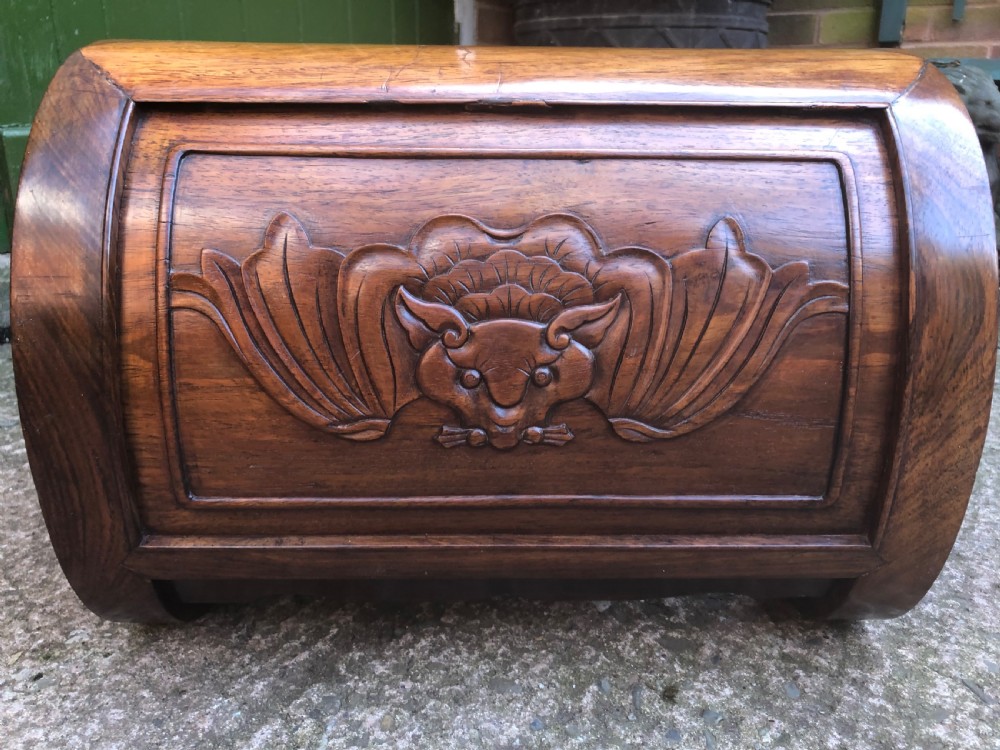 Late C19th Chinese Qing Dynasty carved hardwood low Kang or ‘opium’ table. View IX