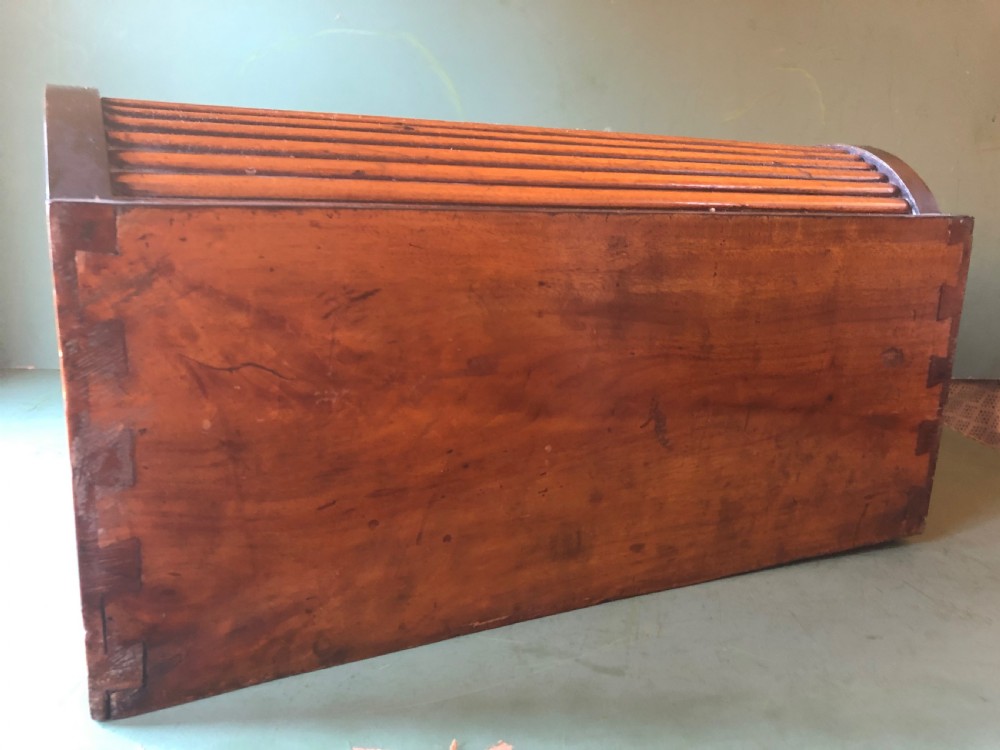 C19th Chinese Export trade camphor wood brass-bound military campaign writing box . View IX