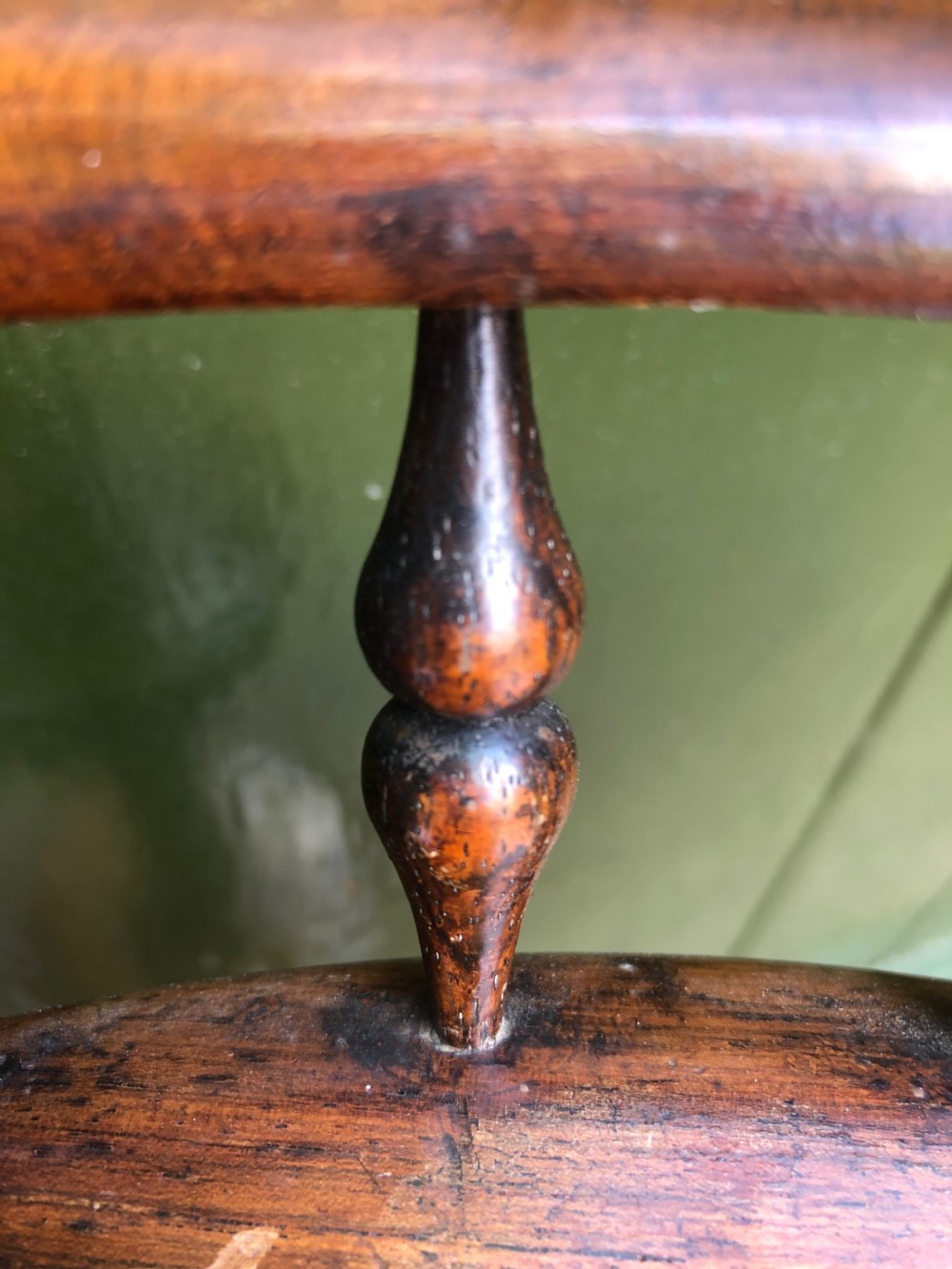 Mid C19th Victorian period circular rosewood 2-tier spindle-galleried occasional or wine table . View X