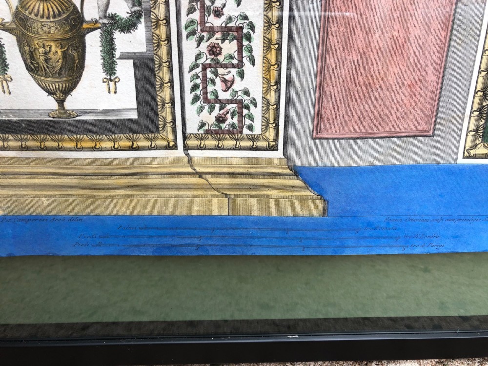 Fine pair of late C18th Italian hand-coloured engravings by Ottaviani after Raphael . View XIII