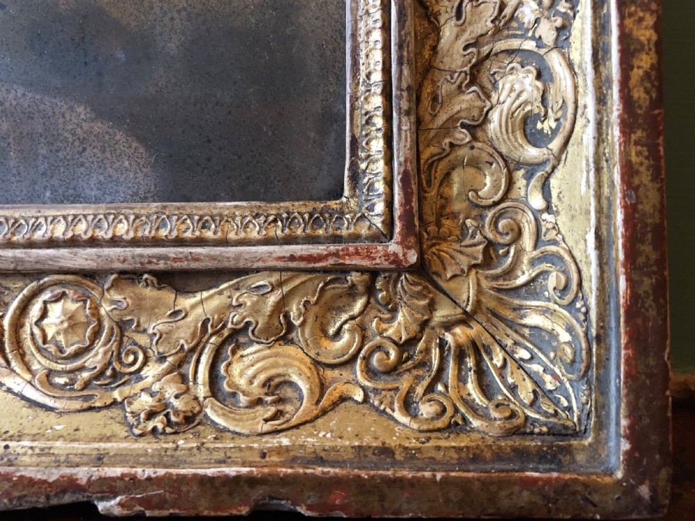 Early C19th French Empire style gilt framed mirror . View III