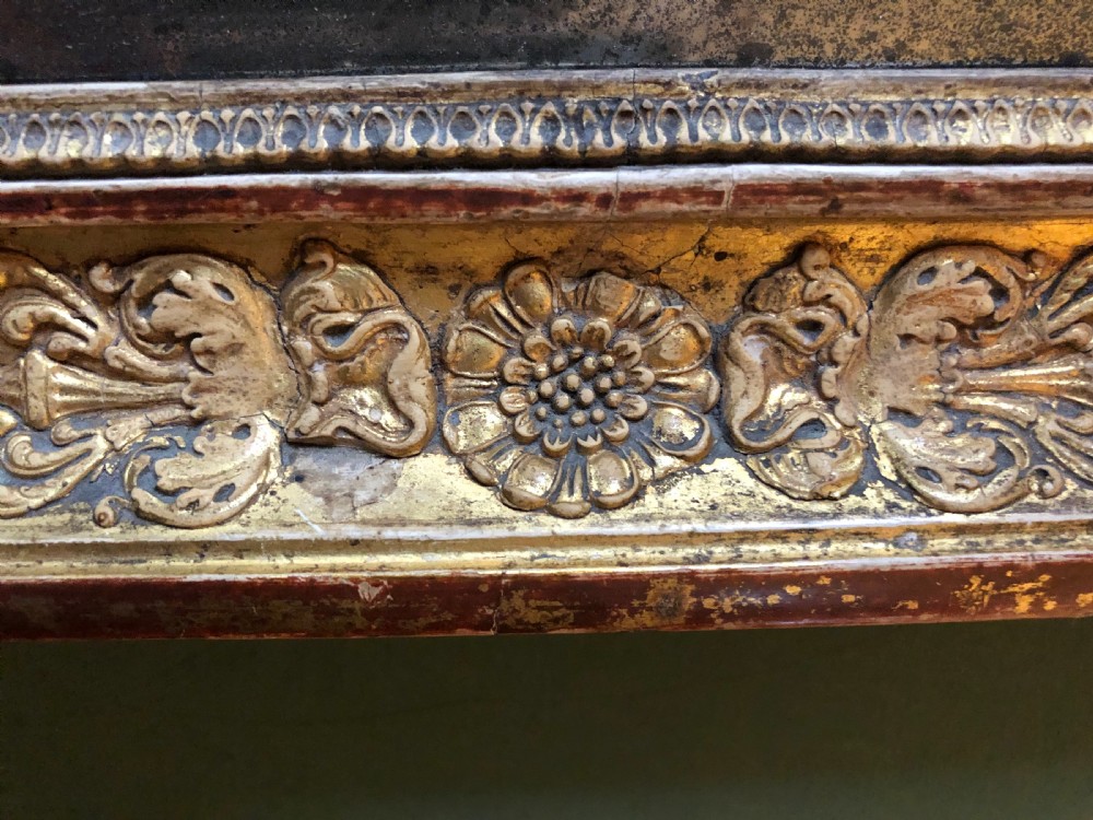Early C19th French Empire style gilt framed mirror . View IV