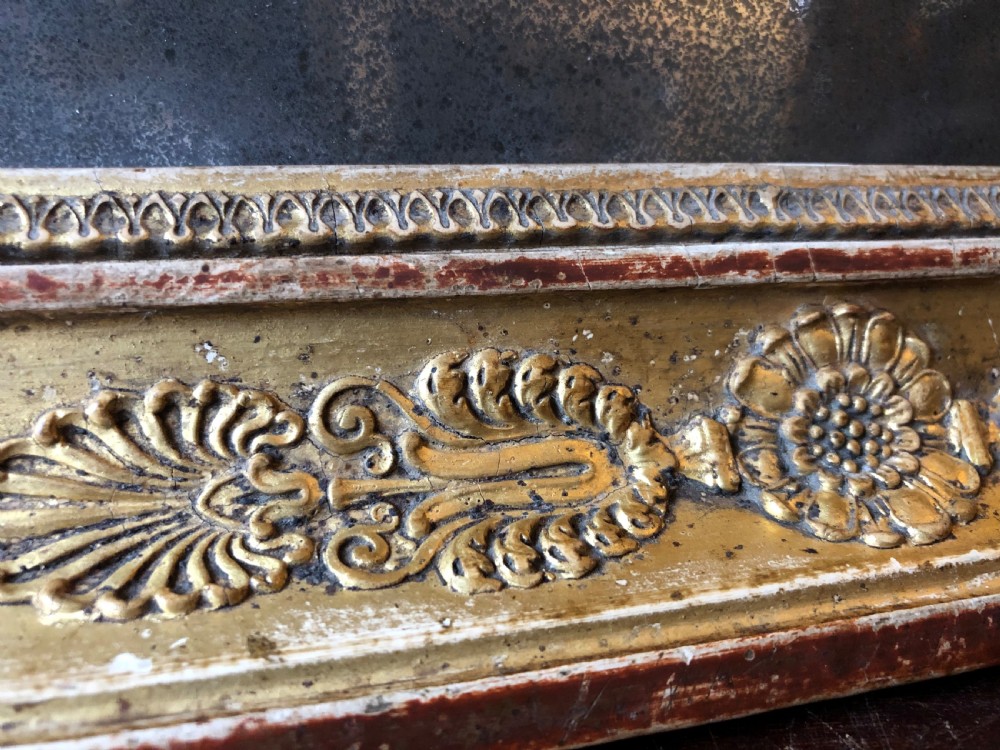 Early C19th French Empire style gilt framed mirror . View V