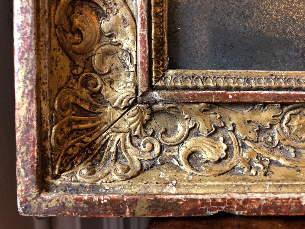 Early C19th French Empire style gilt framed mirror . View VIII