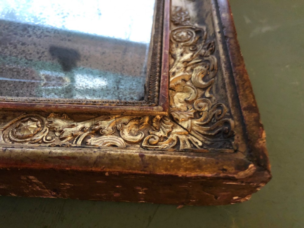 Early C19th French Empire style gilt framed mirror . View XI
