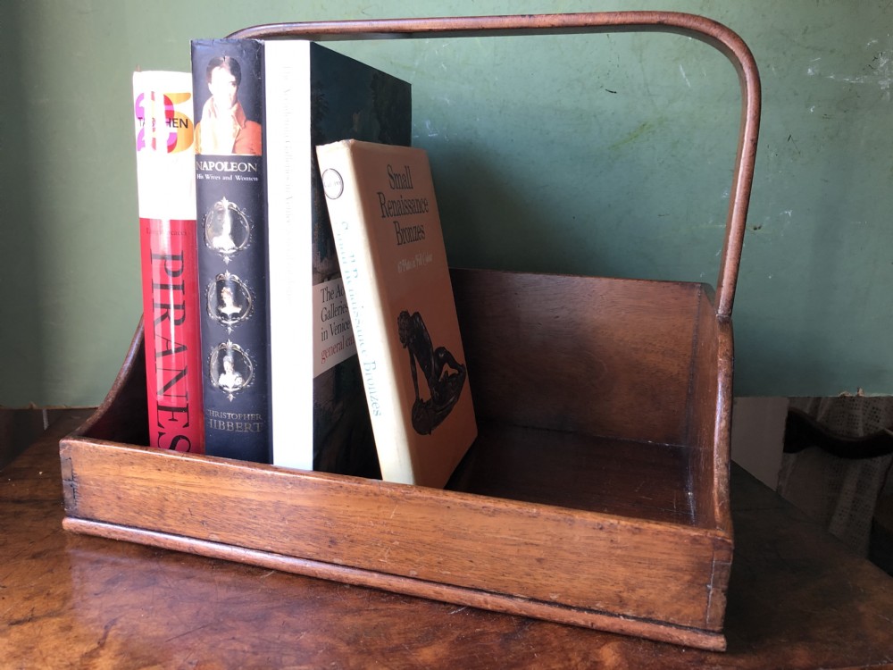 Early C19th Regency period mahogany desk-top book-carrier or stand. View IX