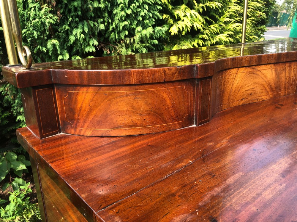 Late C18th George III period Scottish mahogany serpentine-front sideboard . View XXI