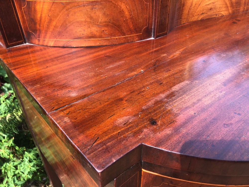 Late C18th George III period Scottish mahogany serpentine-front sideboard . View XXII