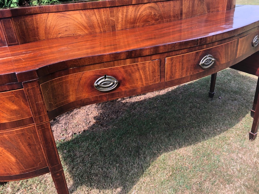 Late C18th George III period Scottish mahogany serpentine-front sideboard . View XXVI