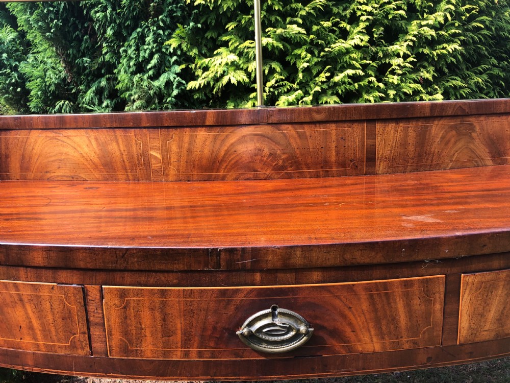 Late C18th George III period Scottish mahogany serpentine-front sideboard . View XXX