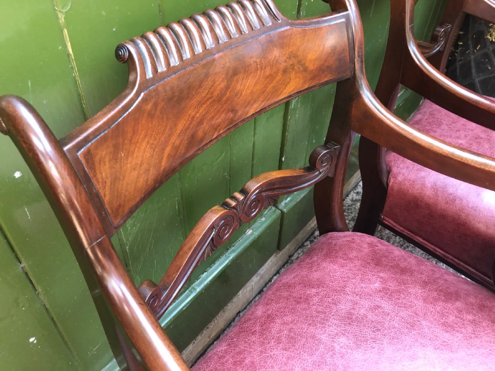 Pair of early C19th Regency period mahogany library ,desk or office armchairs. View XXVI