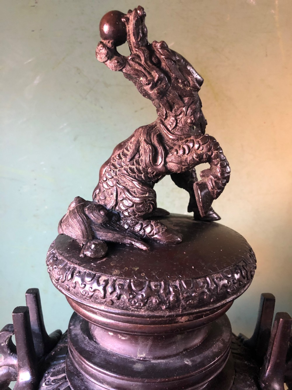 Late C19th Japanese Meiji period (1868-1912)  bronze ‘Koro’ or incense-burner. View XII