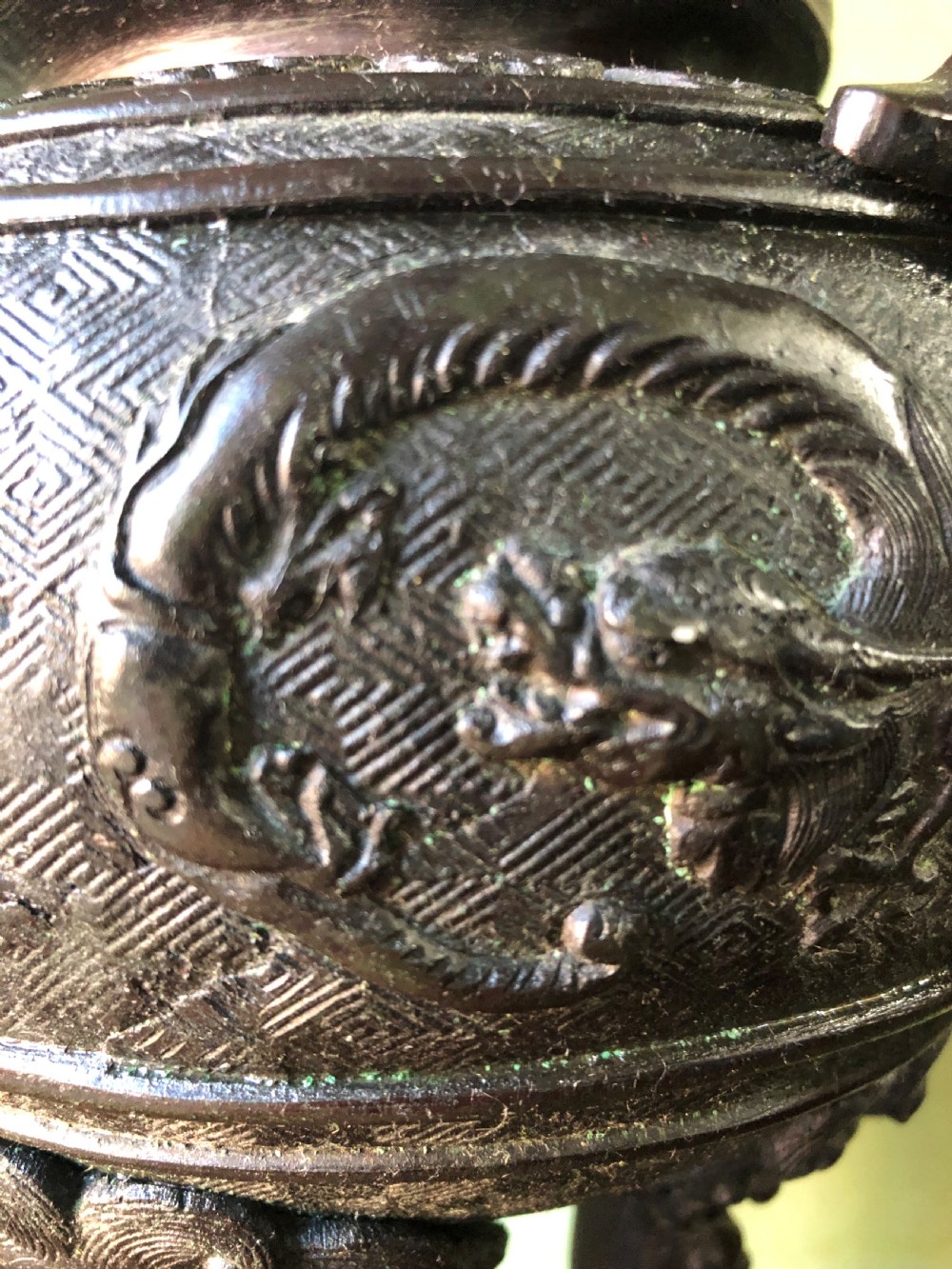 Late C19th Japanese Meiji period (1868-1912)  bronze ‘Koro’ or incense-burner. View XX