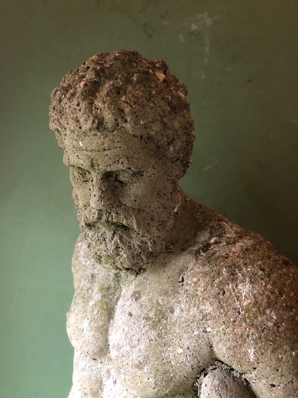 Early C20th cast stone or composition statue of “The Farnese Hercules” . View II