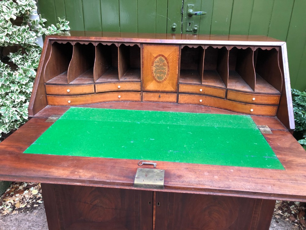 Late C18th mahogany Sheraton period  ‘estate’ bureau of impressive scale and proportions. View III