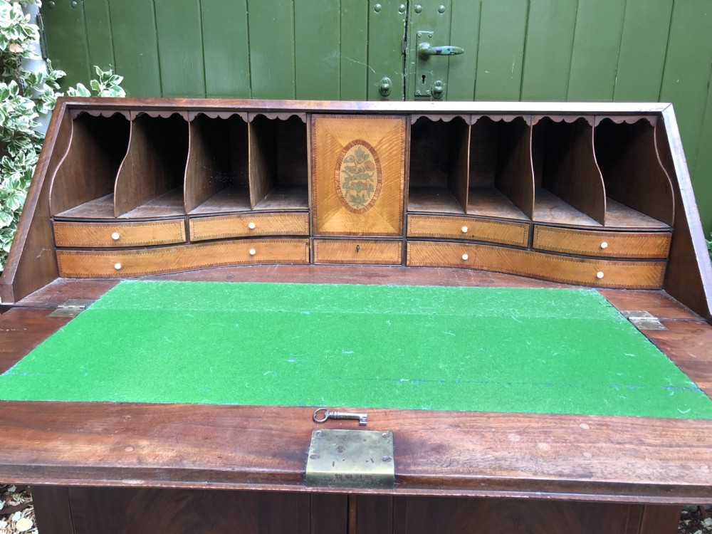 Late C18th mahogany Sheraton period  ‘estate’ bureau of impressive scale and proportions. View XVI