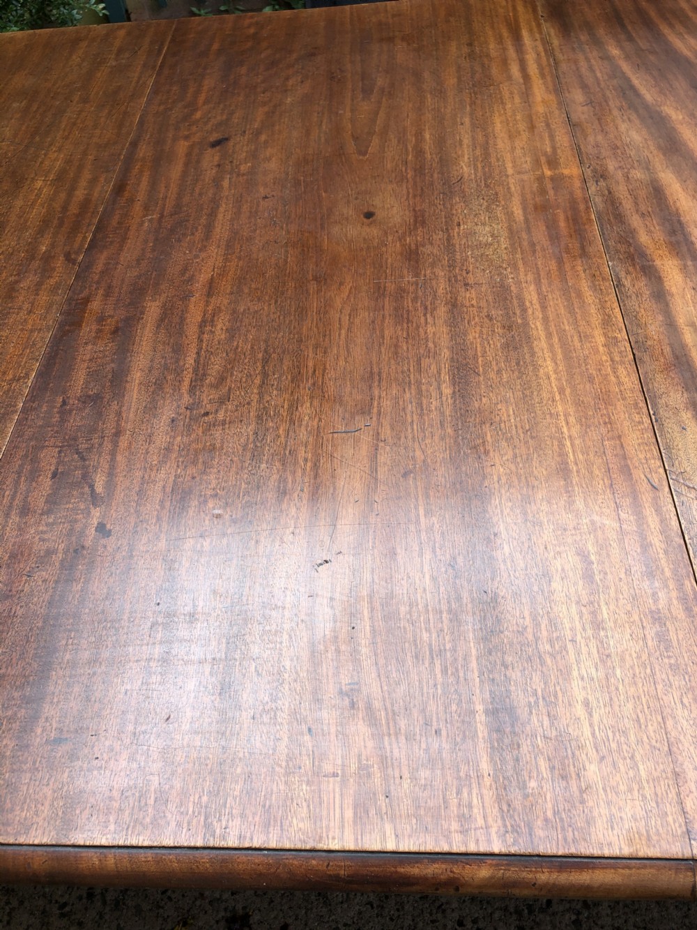 Fine early C19th Regency period mahogany twin-pillar dining table. View XXVIII