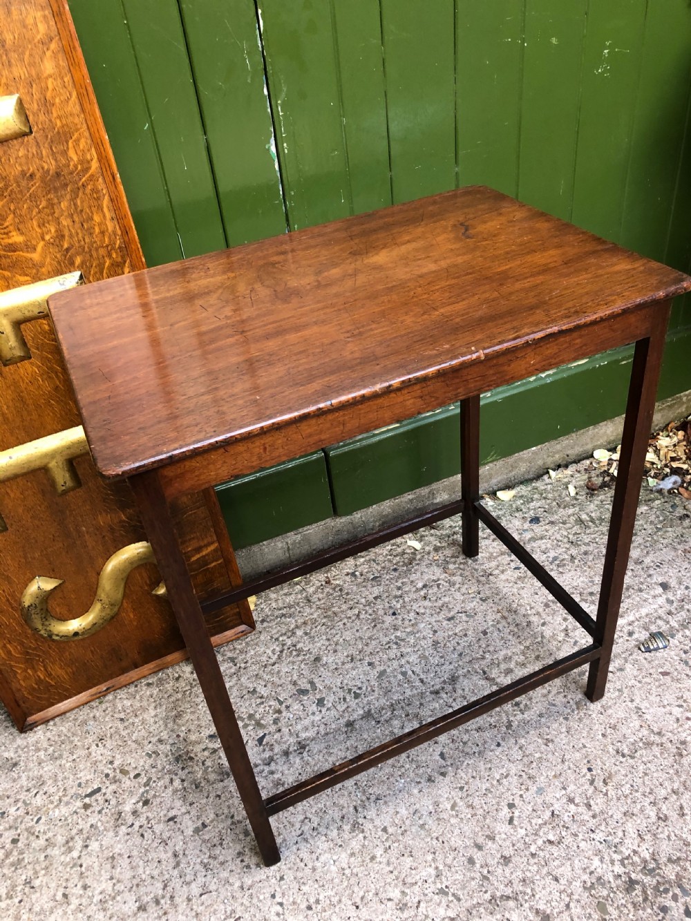 Late C18th George III period mahogany rectangular side or centre table . View II