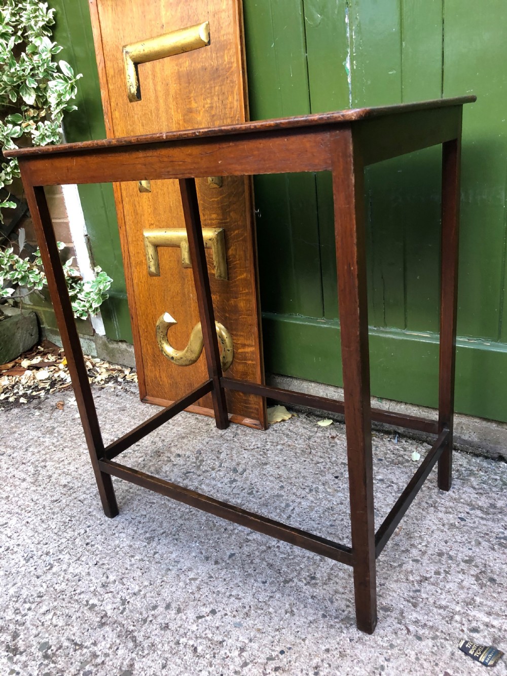 Late C18th George III period mahogany rectangular side or centre table . View III