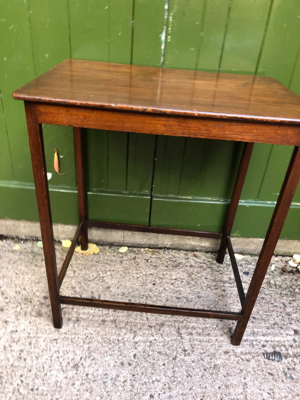 Late C18th George III period mahogany rectangular side or centre table . View VIII