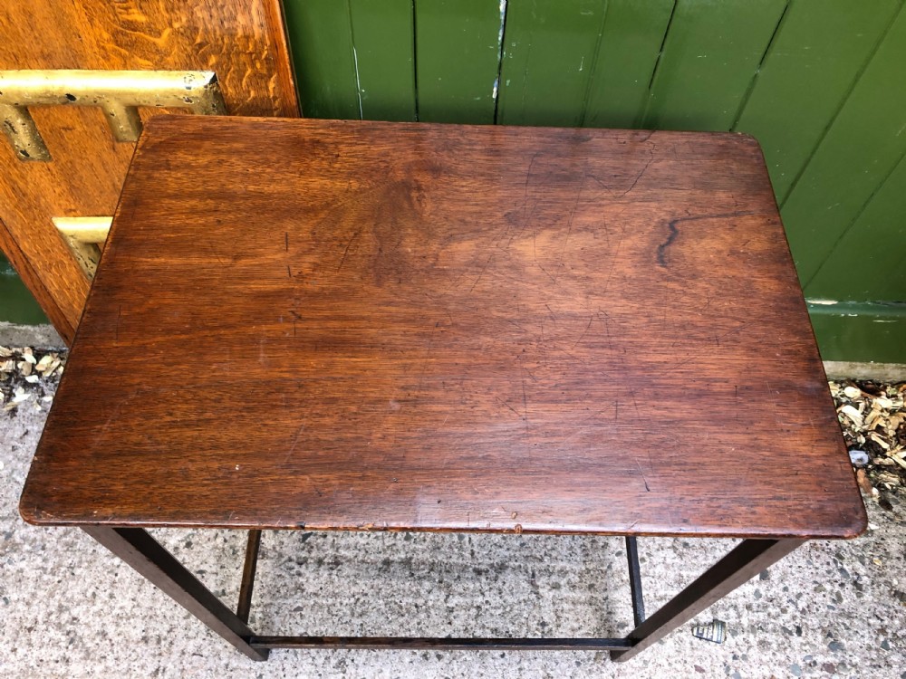 Late C18th George III period mahogany rectangular side or centre table . View IV