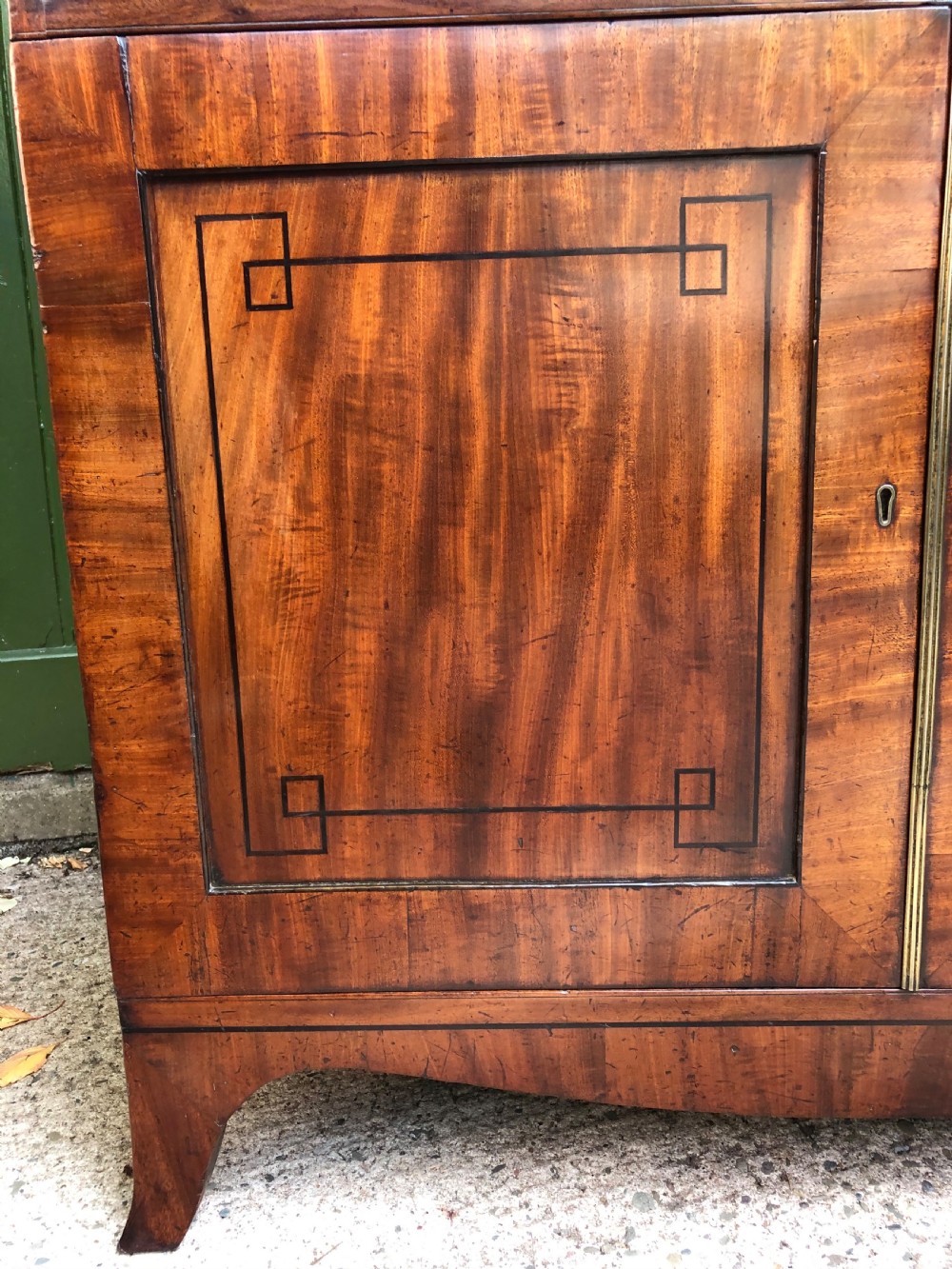 Early C19th late George III period mahogany secretaire bookcase . View XV