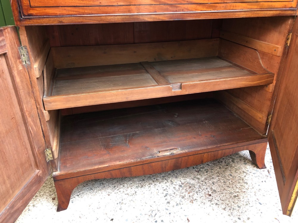 Early C19th late George III period mahogany secretaire bookcase . View XVII