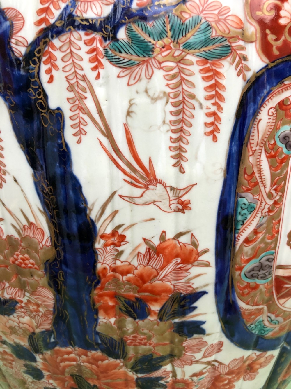 Imposing large-scale mid C19th Japanese porcelain vase and cover in the Imari palette . View VIII