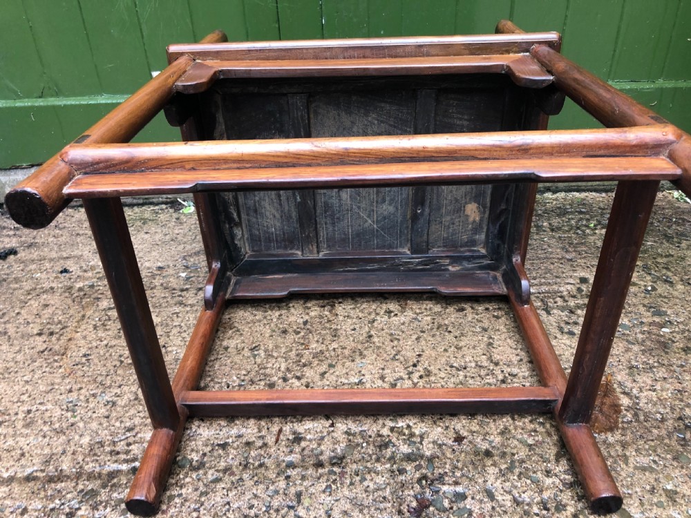 Pair of late C19th Chinese Qing Dynasty hardwood armchairs of unusual design. View X